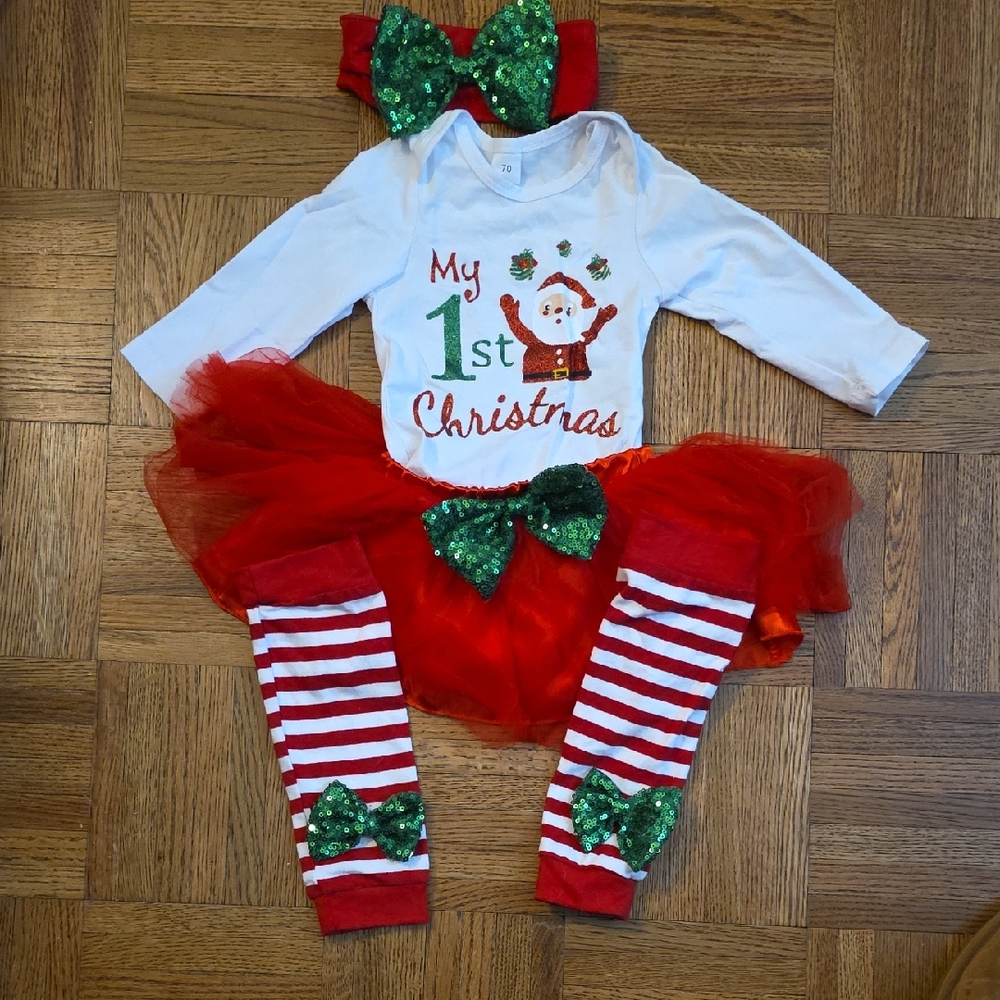 First Christmas Outfit With Tutu